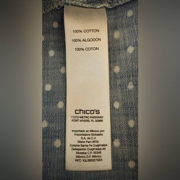 Chico’s size 1 (medium) sleeveless blouse, EUC - Picture 4 of 4